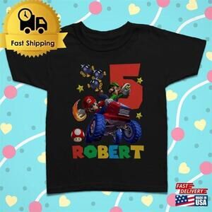 Mario Luigi Birthday Party Game Fan Graphic T-Shirt